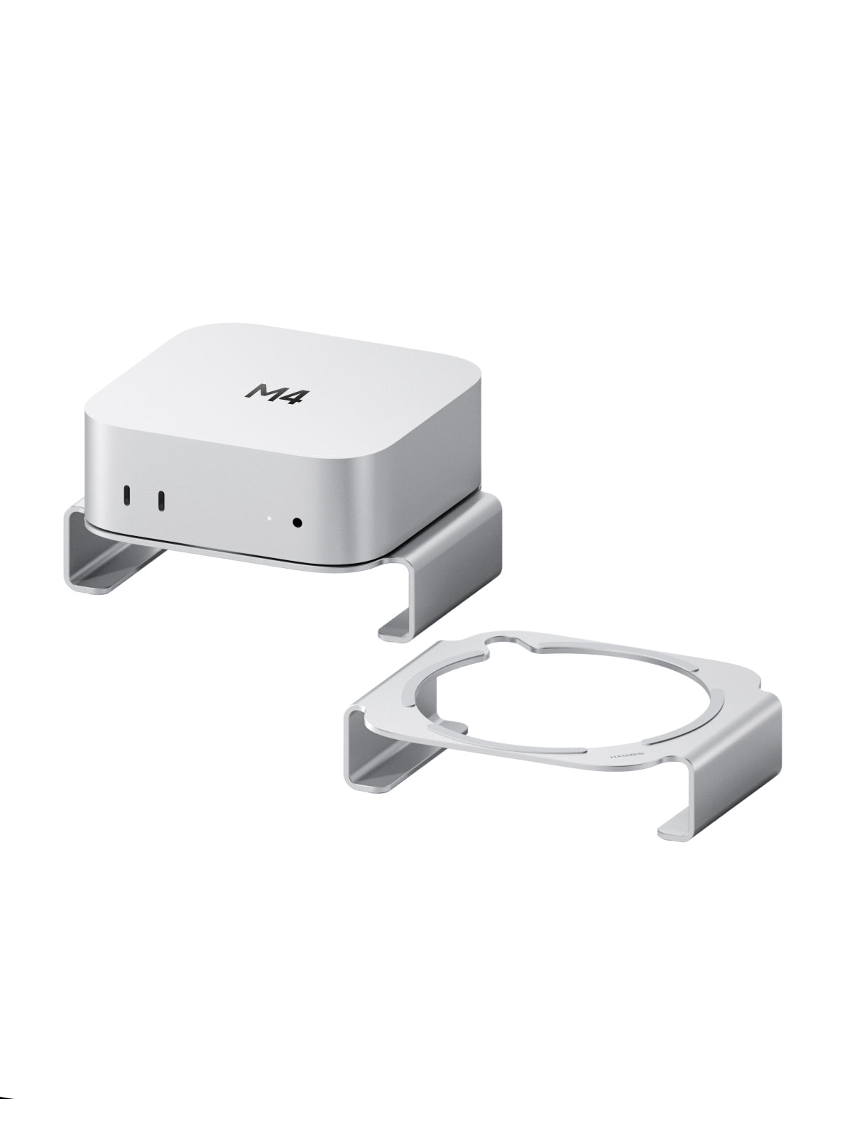 Hagibis Mac Mini M4/M4 Pro 2024対応 アルミ通気放熱スタンド｜防塵フィルター＆滑り止めシリコン｜省スペース収納