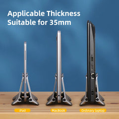 Hagibis Vertical Laptop Stand Desktop Gravity Holder Aluminum Notebook Dock Space-Saving for MacBook/Surface/HP/Dell/Chrome Book - Intechlegent