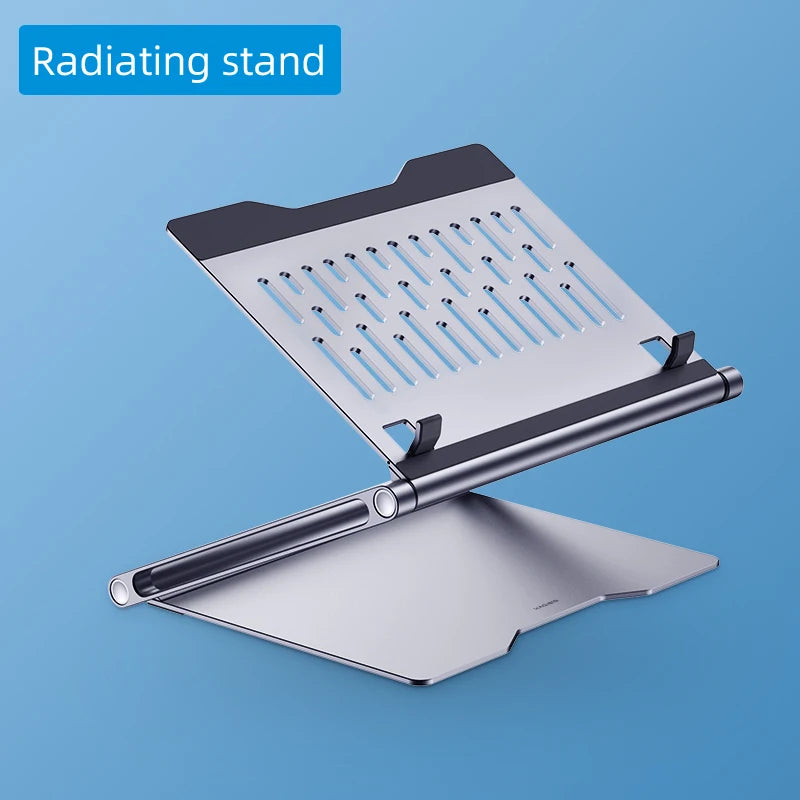 Hagibis Laptop Stand for Desk Ergonomic Aluminum Notebook Riser Adjustable Height Laptop Mount Holder with Hub Docking Station - Intechlegent