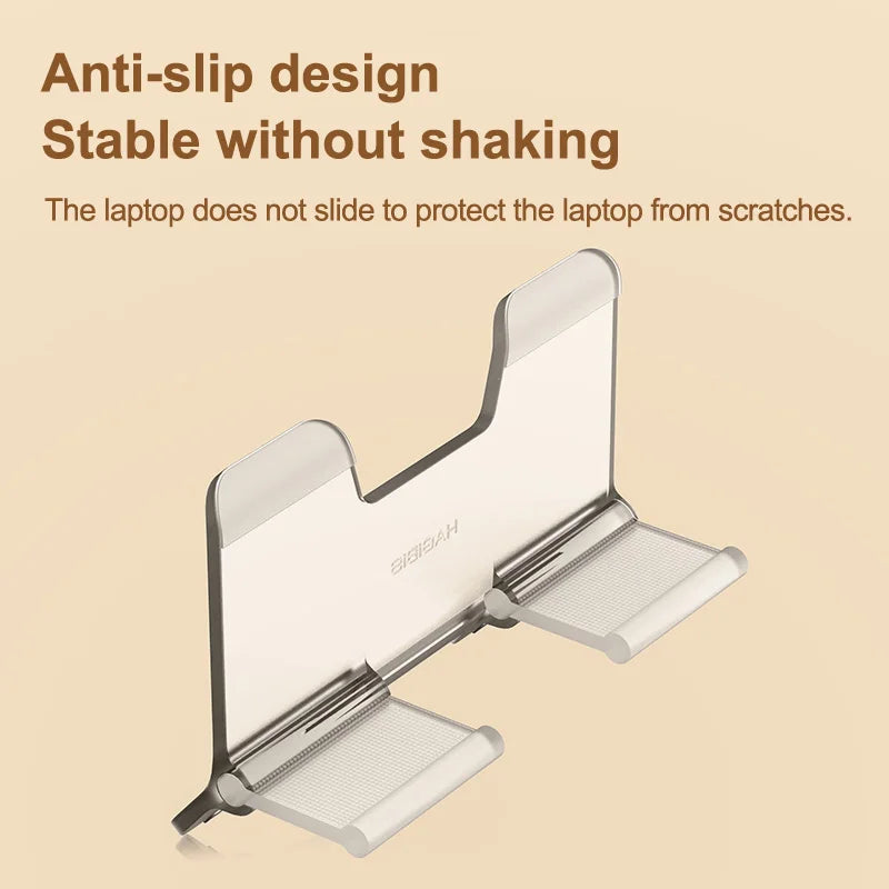 Hagibis  Vertical Laptop Stand For MacBook Pro Air transparent Desktop Gravity Holder Notebook Support for  Surface Book Tablet - Intechlegent