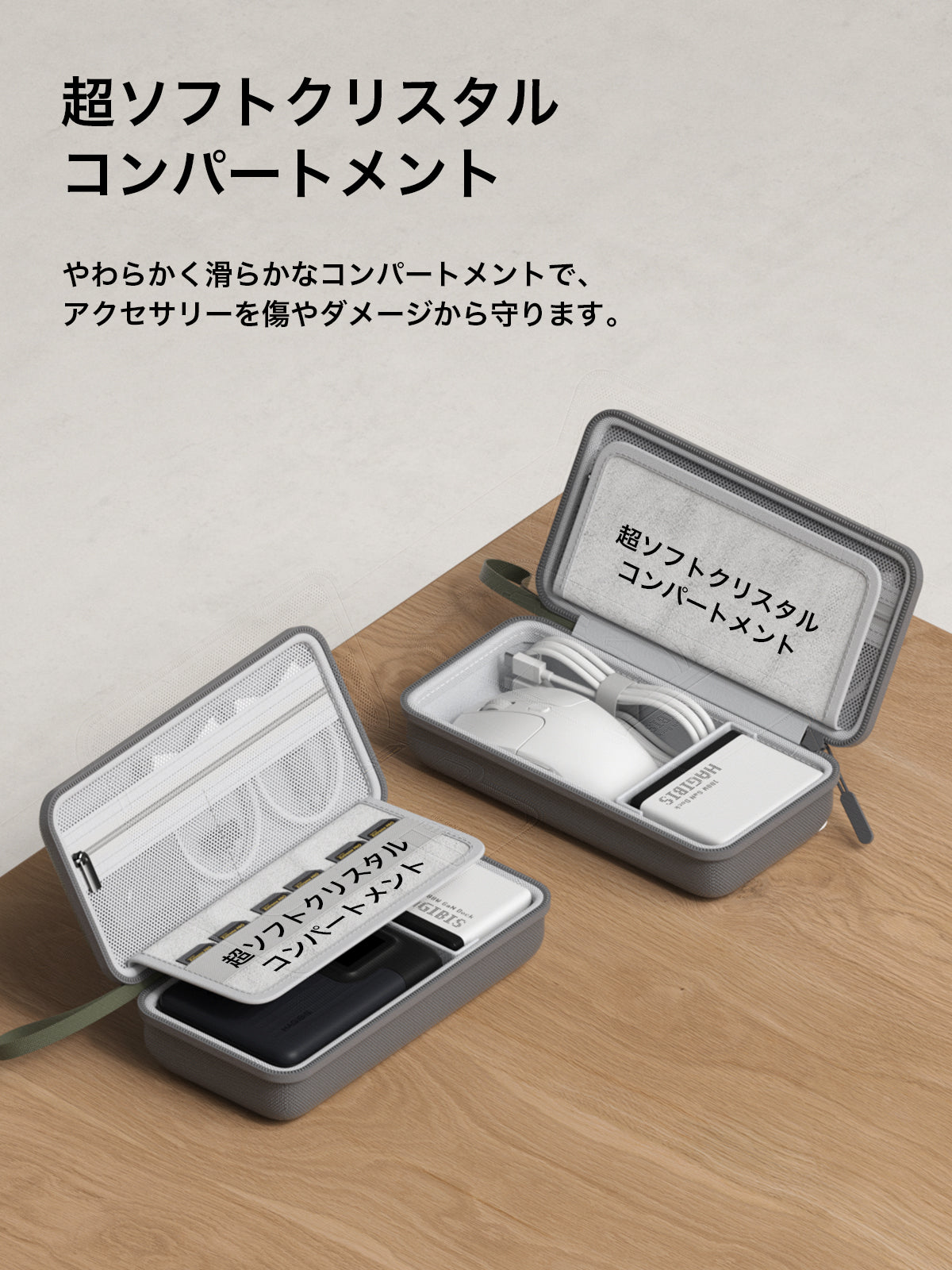 Hagibis 電子機器オーガナイザー トラベルケース ケーブルオーガナイザーバッグポーチ ケーブル、充電器、パワーバンク、SDカード、マウス、USBフラッシュディスク用ポータブル防水キャリーケース