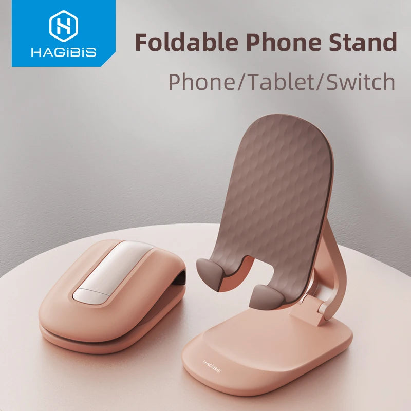 Hagibis Foldable Cell Phone Stand Desktop Phone Stand mini Adjustable cute Holder for iPhone 16/15/14 Pro Max Samsung Tablets - Intechlegent