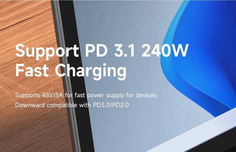 Hagibis LED Display 240W USB C Adapter Type C to USB C USB4 Connector 40Gbps 8K@60Hz for Thunderbolt 4/3 iPhone 16 Macbook Pro - Intechlegent