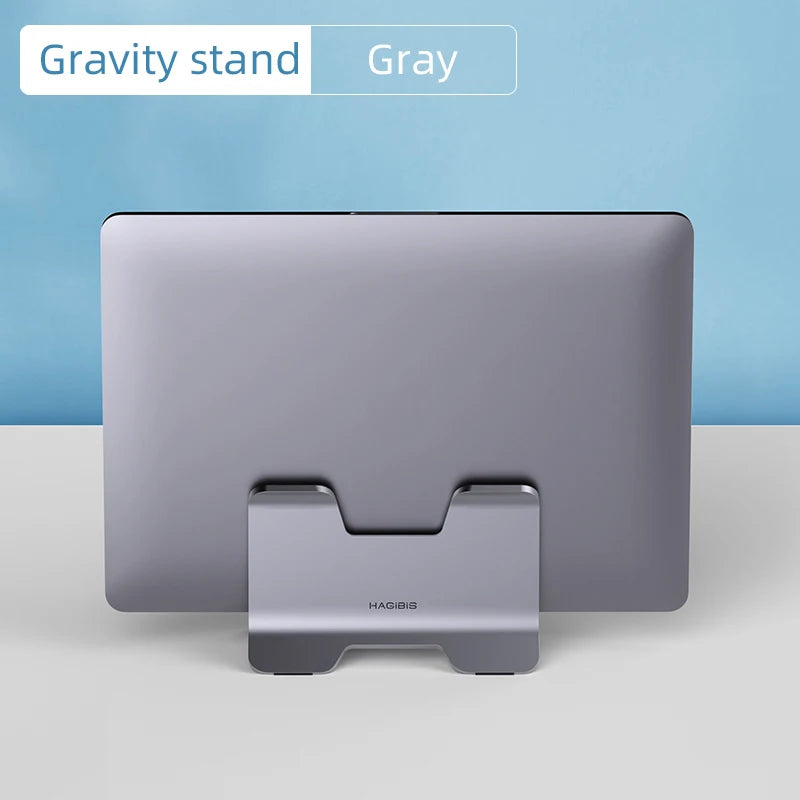 Hagibis Vertical Laptop Stand Desktop Gravity Holder Aluminum Notebook Dock Space-Saving for MacBook/Surface/HP/Dell/Chrome Book - Intechlegent