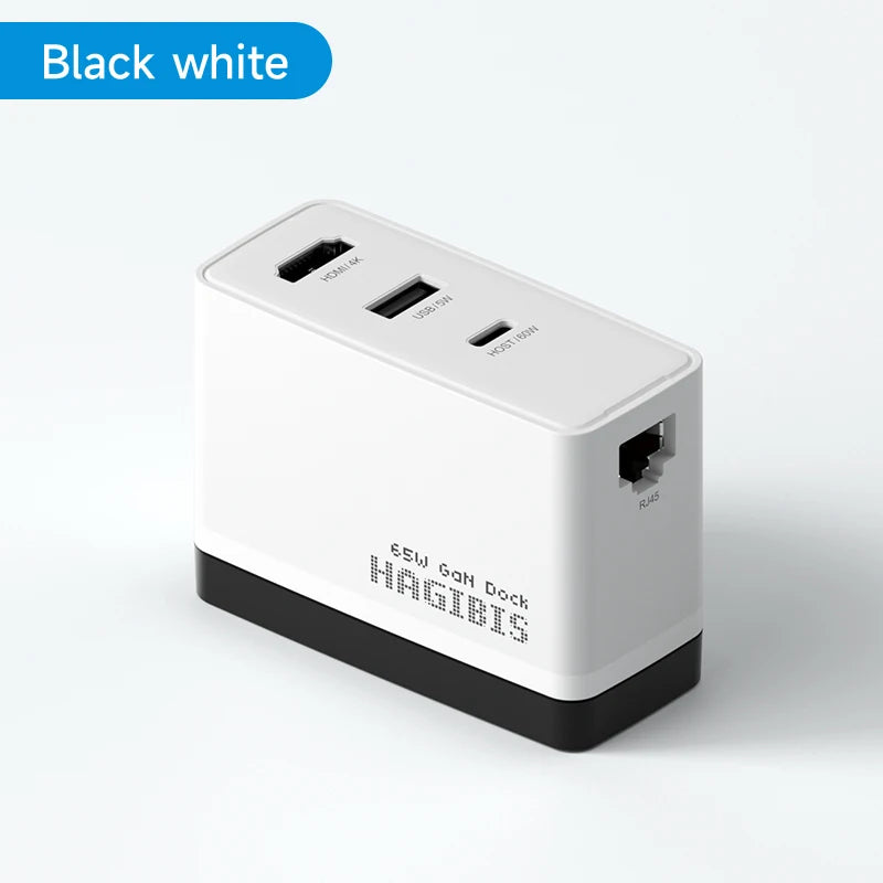 Hagibis Switch Portable Dock 65W GaN Fast charger 4K Gigabit Ethernet TV Docking station power supply for Nintendo Switch/OLED - Intechlegent
