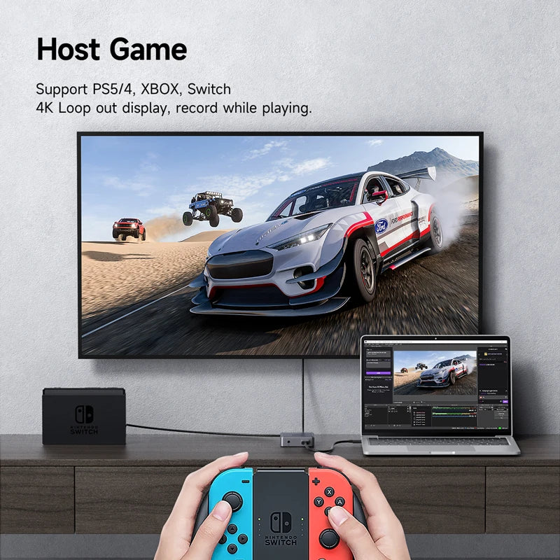 Hagibis 4K HDMI-Compatible Video Capture Card Loop Out for Game Recording Live Streaming  1080P Grabber MS2131 for PS4/5 Switch - Intechlegent