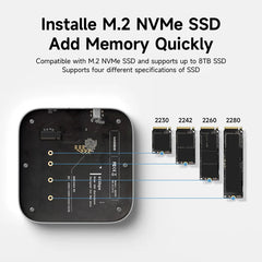 Hagibis USB4 ハードドライブエンクロージャ 40Gbps M.2 NVMe SSDケース Mac mini M4/M4 Pro用 Thunderbolt 5/4 外付けSSD対応