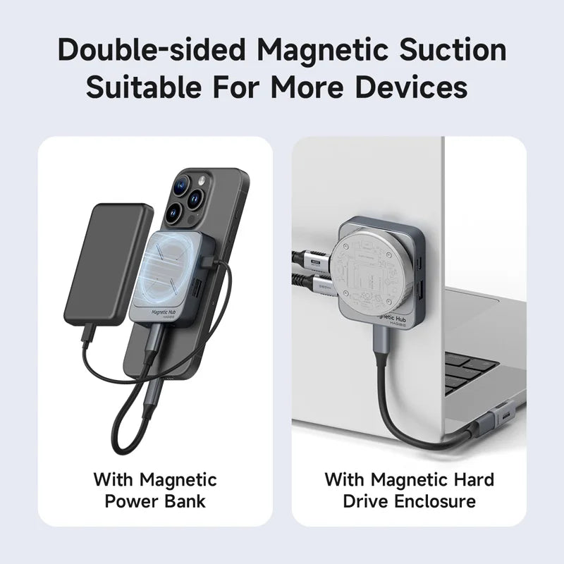 Hagibis Magnetic Card Reader SD4.0 312MB/s USB-C to SD MicroSD TF Memory Card Magnet HUB UHS-II for Laptop Phone Macbook Camera - Intechlegent