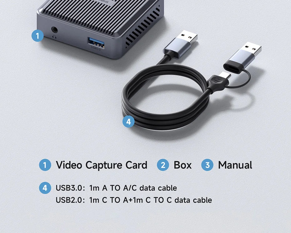 Hagibis 4K HDMI-Compatible Video Capture Card Loop Out for Game Recording Live Streaming  1080P Grabber MS2131 for PS4/5 Switch - Intechlegent