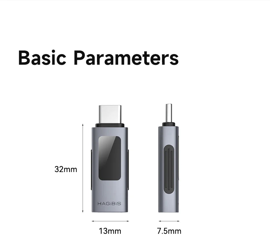 Hagibis LED Display 240W USB C Adapter Type C to USB C USB4 Connector 40Gbps 8K@60Hz for Thunderbolt 4/3 iPhone 16 Macbook Pro - Intechlegent