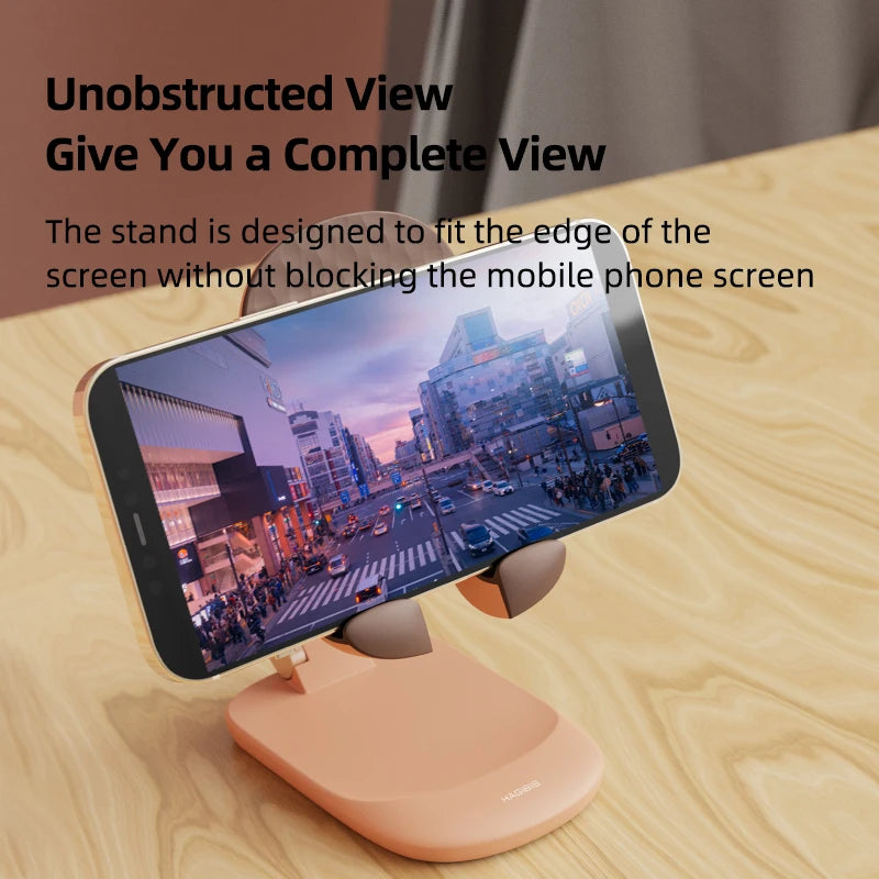 Hagibis Foldable Cell Phone Stand Desktop Phone Stand mini Adjustable cute Holder for iPhone 16/15/14 Pro Max Samsung Tablets - Intechlegent