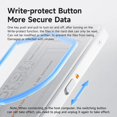 Hagibis M.2 NVMe SSDエンクロージャ 書き込み保護 USB C 3.2 Gen2 - NVMe PCI-E M.2 SSDケース 100W PD付き iPhone 16 15 Pro MacBook用