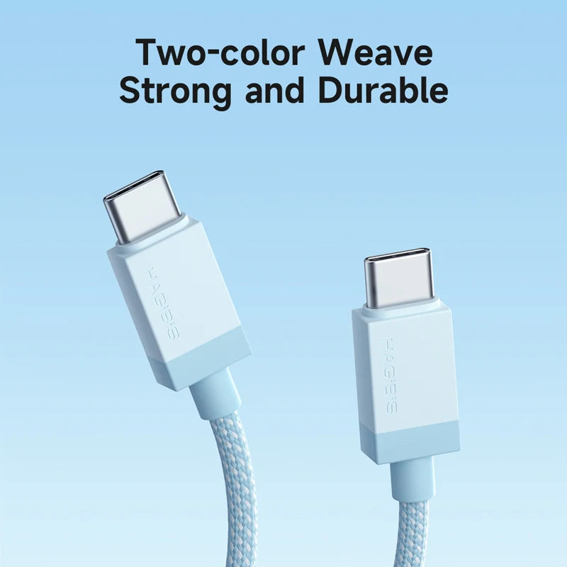 Hagibis USB C Cable 60W C to C Charger Cable Type-c Fast Charging Cord for MacBook Pro Air iPad iPhone 16 Samsung Pixel Tablet - Intechlegent