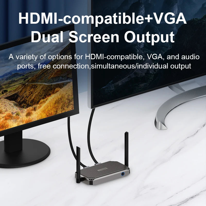 Hagibis Wireless HDMI-compatible Transmitter and Receiver Extender Kit Wireless Display Dongle for TV Camera Streaming Projector - Intechlegent