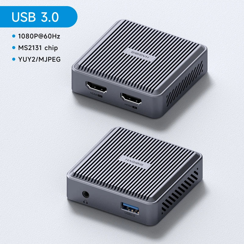 Hagibis 4K HDMI-Compatible Video Capture Card Loop Out for Game Recording Live Streaming  1080P Grabber MS2131 for PS4/5 Switch - Intechlegent
