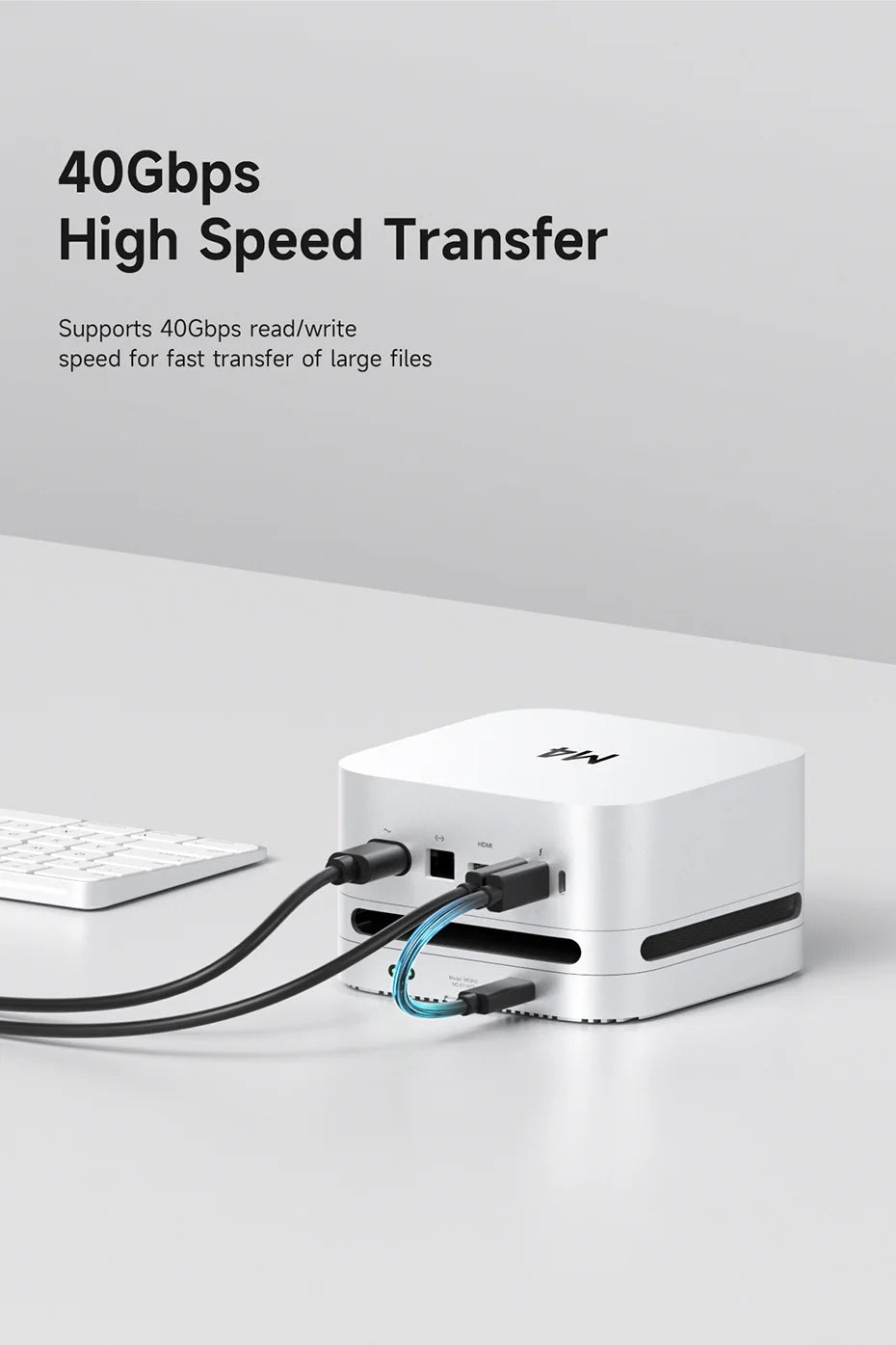 Hagibis USB4 ハードドライブエンクロージャ 40Gbps M.2 NVMe SSDケース Mac mini M4/M4 Pro用 Thunderbolt 5/4 外付けSSD対応