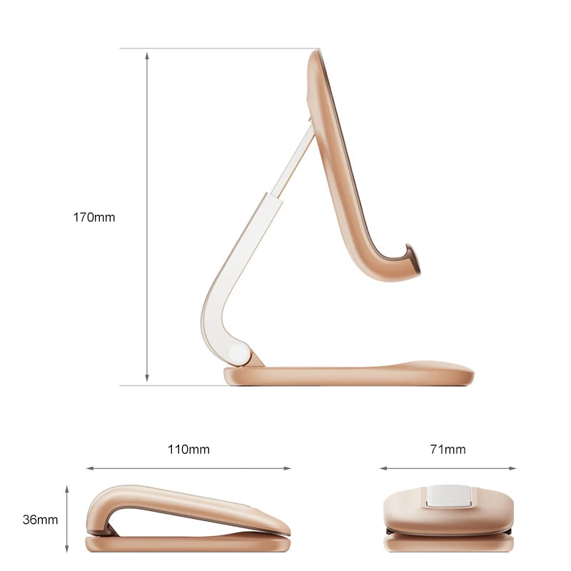 Hagibis Foldable Cell Phone Stand Desktop Phone Stand mini Adjustable cute Holder for iPhone 16/15/14 Pro Max Samsung Tablets - Intechlegent