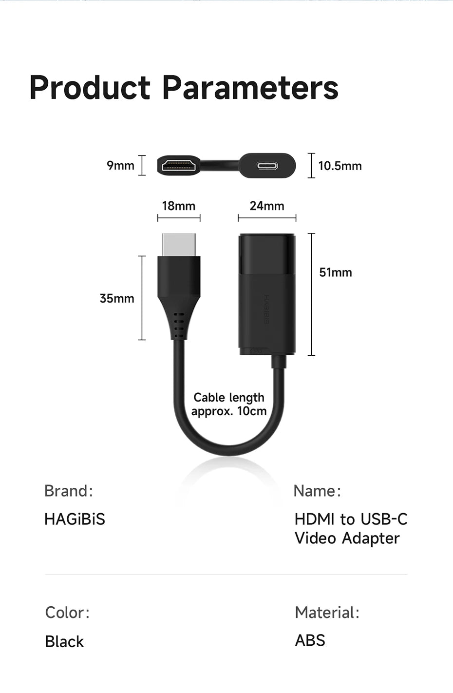 Hagibis HDMI to USB C Female Converter HDMI to  AR Glasses Adapter Charge and Play For Switch PS5 Xbox Rokid/Xreal/Thunderbird - Intechlegent