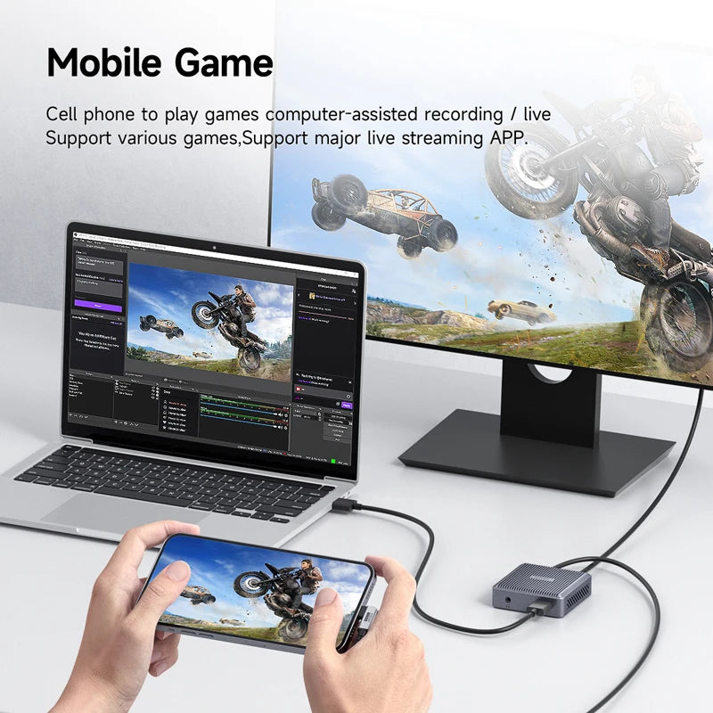 Hagibis 4K HDMI-Compatible Video Capture Card Loop Out for Game Recording Live Streaming  1080P Grabber MS2131 for PS4/5 Switch - Intechlegent