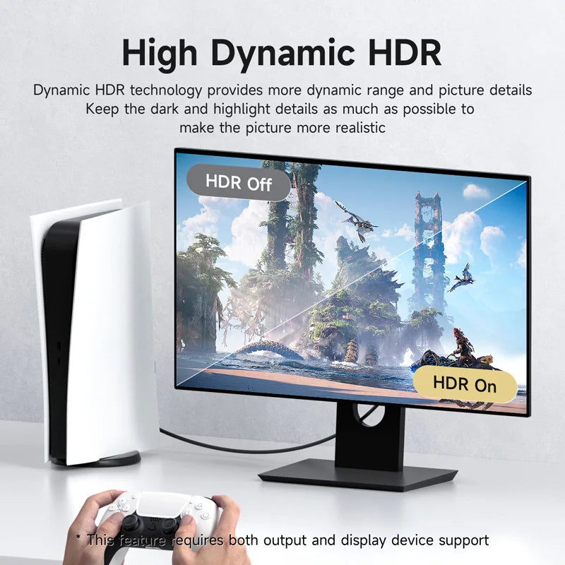 Hagibis 8K DisplayPort Cable 1.4 High Refresh Rate DP Cable 8K@60Hz  4K@240Hz 2K@360Hz for Gaming Monitor Graphics Card PC TV - Intechlegent
