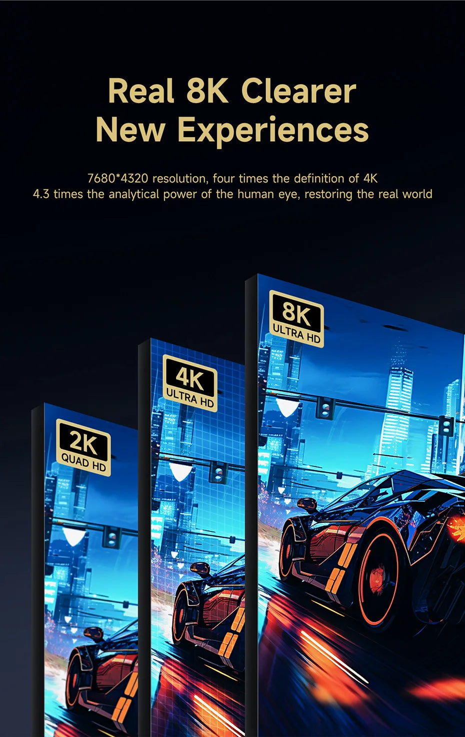 Hagibis 8K DisplayPort Cable 1.4 High Refresh Rate DP Cable 8K@60Hz  4K@240Hz 2K@360Hz for Gaming Monitor Graphics Card PC TV - Intechlegent