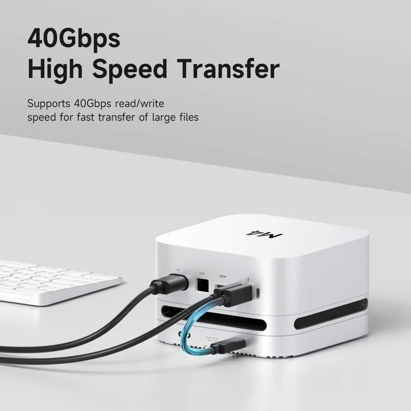 Hagibis USB4 ハードドライブエンクロージャ 40Gbps M.2 NVMe SSDケース Mac mini M4/M4 Pro用 Thunderbolt 5/4 外付けSSD対応