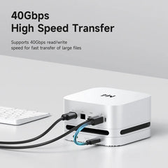 Hagibis USB4 ハードドライブエンクロージャ 40Gbps M.2 NVMe SSDケース Mac mini M4/M4 Pro用 Thunderbolt 5/4 外付けSSD対応