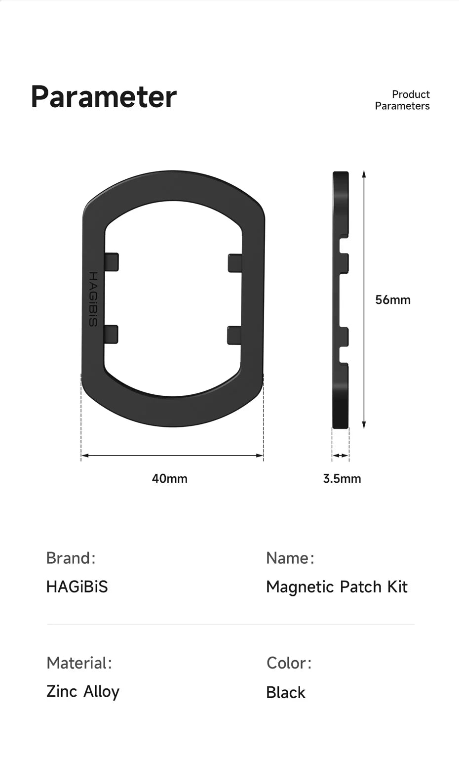 Hagibis Magnetic Patch Adapter Ring Magnet Sticker for Magsafe Patch Accessories Bundle Kits Power Bank SSD Enclosure DAC Amp - Intechlegent
