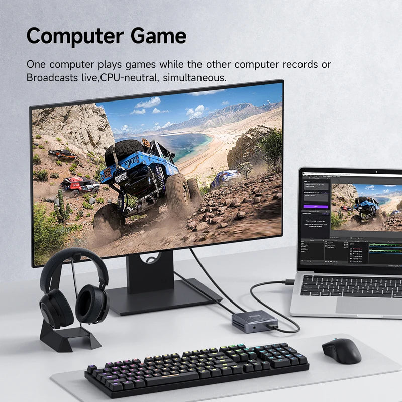 Hagibis 4K HDMI-Compatible Video Capture Card Loop Out for Game Recording Live Streaming  1080P Grabber MS2131 for PS4/5 Switch - Intechlegent