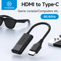 Hagibis HDMI to USB C Female Converter HDMI to  AR Glasses Adapter Charge and Play For Switch PS5 Xbox Rokid/Xreal/Thunderbird - Intechlegent