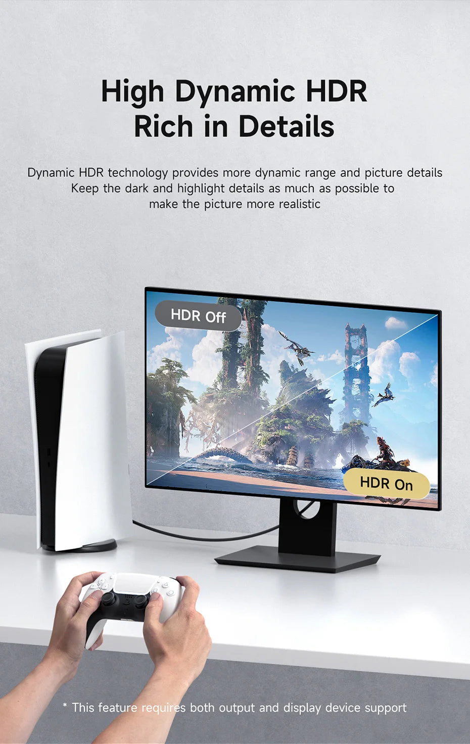Hagibis 8K DisplayPort Cable 1.4 High Refresh Rate DP Cable 8K@60Hz  4K@240Hz 2K@360Hz for Gaming Monitor Graphics Card PC TV - Intechlegent