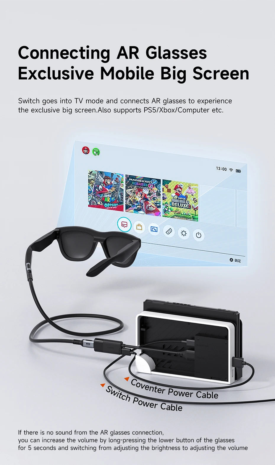 Hagibis HDMI to USB C Female Converter HDMI to  AR Glasses Adapter Charge and Play For Switch PS5 Xbox Rokid/Xreal/Thunderbird - Intechlegent