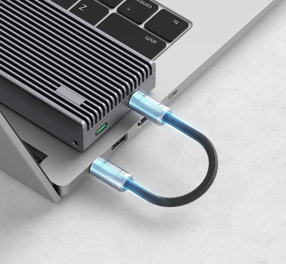 Hagibis USB4 Cable Portable Keychain Short C to C Cable Lanyard Type-C Cable 240W 80Gbps for Thunderbolt 4/5 iPhone 16 Pro SSD - Intechlegent