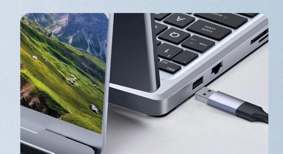 Hagibis USB-C/USB 3.0 to Dual HDMI-Compatible 4K Display Adapter Compatible with Apple M1 M2 Windows Mac DisplayLink DL6950 Chip - Intechlegent