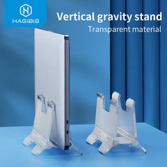 Hagibis  Vertical Laptop Stand For MacBook Pro Air transparent Desktop Gravity Holder Notebook Support for  Surface Book Tablet - Intechlegent