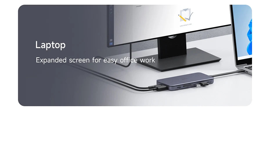 Hagibis 9 in 1 USB C ハブ、M.2 NVMe/SATA SSD エンクロージャ、4K HDMI 対応 100W PD USB 3.1 ドッキングステーション、Windows/Mac OS 対応