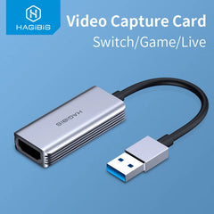 Hagibis Video Capture Card USB 3.0 4K HDMI-compatible Video Game Grabber Record for PS4 Camcorder Switch Live Broadcast Camera - Intechlegent