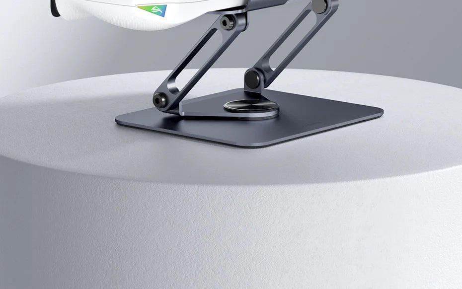 Hagibis 360°回転タブレットスタンド 調整可能なタブレットホルダー デュアルロッドサポート アルミニウム折りたたみ式クレードル iPad Pro Switch ROG用