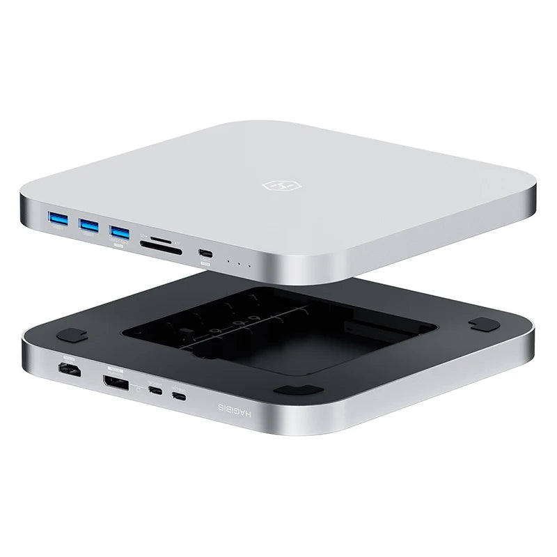 Hagibis USB C Hub with Hard Drive Enclosure Type-C Docking Station for Mac mini with 2.5 SATA NVME M.2 SSD Case DP USB3.0 M1/M2 - Intechlegent