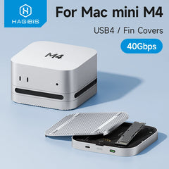 Hagibis USB4 ハードドライブエンクロージャ 40Gbps M.2 NVMe SSDケース Mac mini M4/M4 Pro用 Thunderbolt 5/4 外付けSSD対応