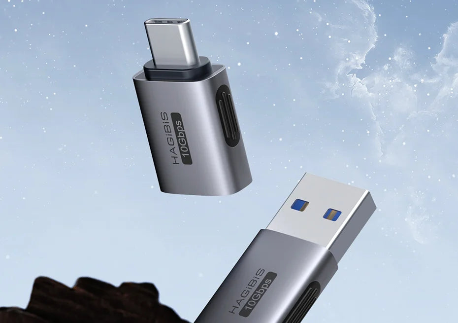 Hagibis USB to Type C OTG Adapter 10Gbps High-Speed Data Transfer USB C Male to A Female  For Macbook Pro iPhone 16 iPad Tablet - Intechlegent