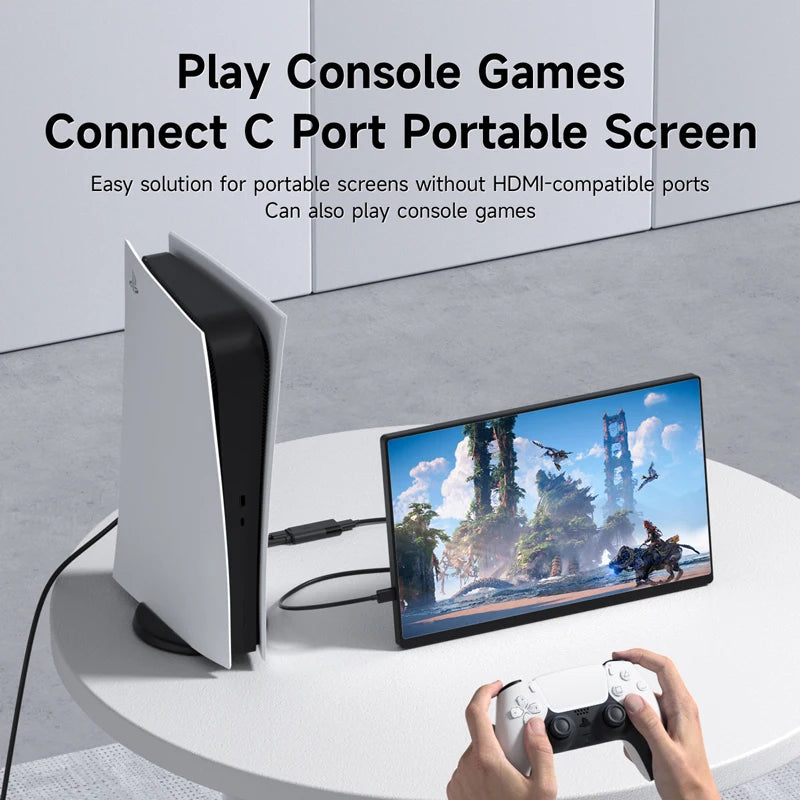 Hagibis HDMI to USB C Female Converter HDMI to  AR Glasses Adapter Charge and Play For Switch PS5 Xbox Rokid/Xreal/Thunderbird - Intechlegent