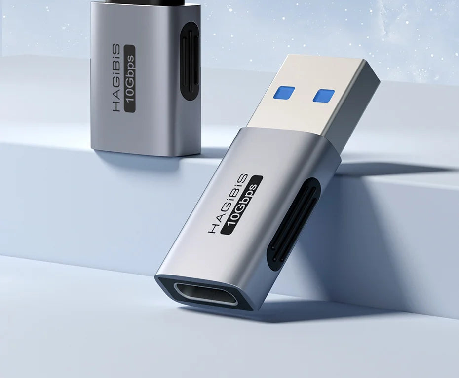Hagibis USB to Type C OTG Adapter 10Gbps High-Speed Data Transfer USB C Male to A Female  For Macbook Pro iPhone 16 iPad Tablet - Intechlegent