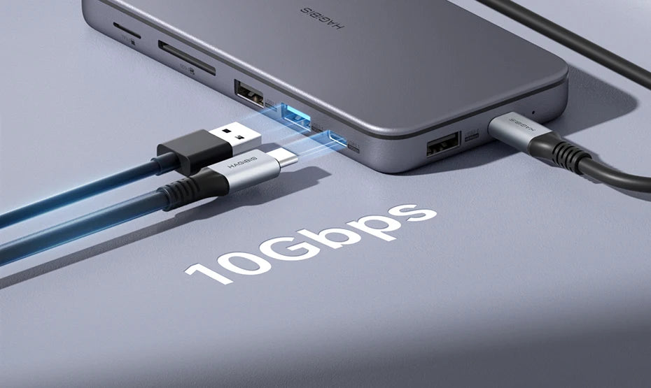 Hagibis 9 in 1 USB C ハブ、M.2 NVMe/SATA SSD エンクロージャ、4K HDMI 対応 100W PD USB 3.1 ドッキングステーション、Windows/Mac OS 対応
