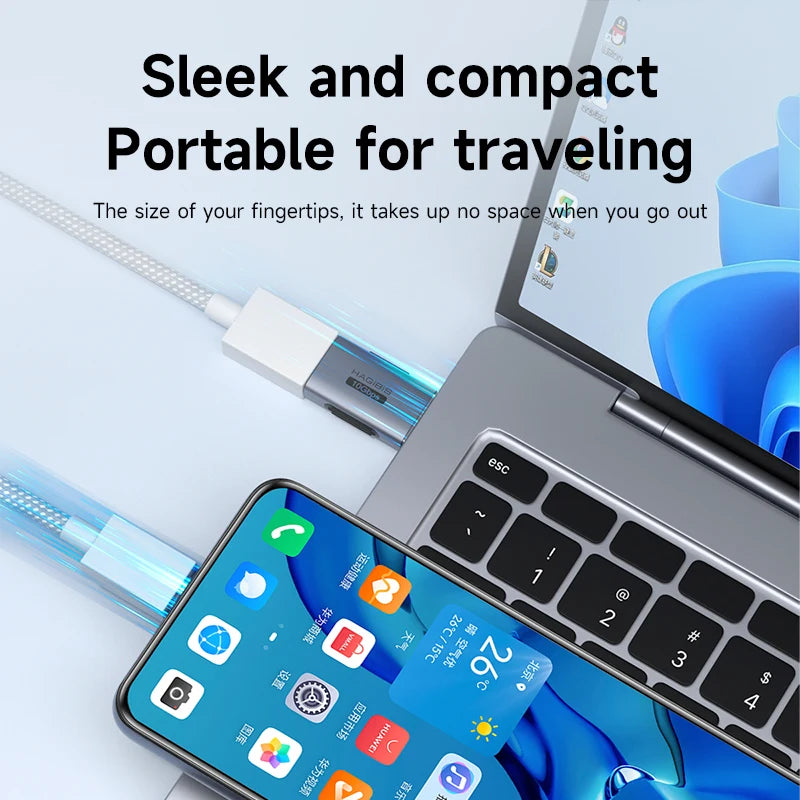 Hagibis USB to Type C OTG Adapter 10Gbps High-Speed Data Transfer USB C Male to A Female  For Macbook Pro iPhone 16 iPad Tablet - Intechlegent